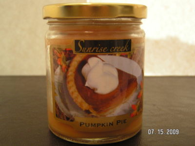 pumpkin pie candle